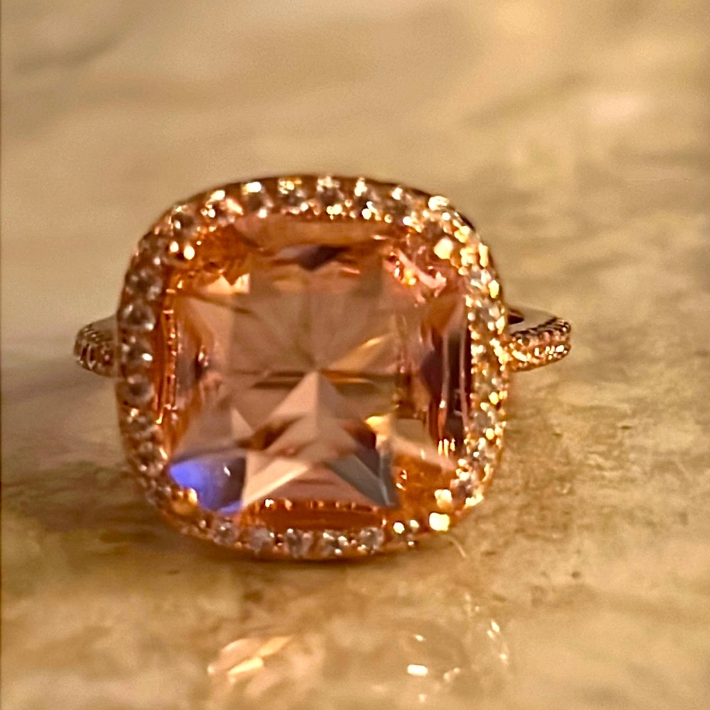 Simulated Pink Diamond Ring